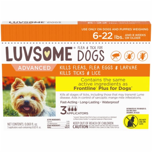 Luvsome Dog and Puppy Advanced Flea Tick Applicators 3 ct 0.02 fl oz Fry s Food Stores