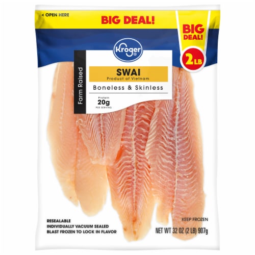 Kroger® Boneless & Skinless Frozen Swai Family Size Perspective: front