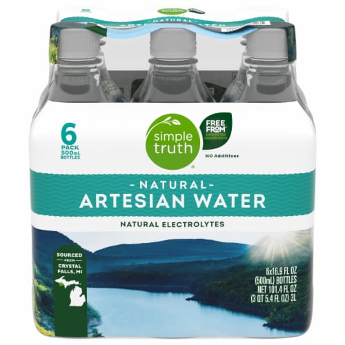 Simple Truth Artesian Bottled Water Perspective: front