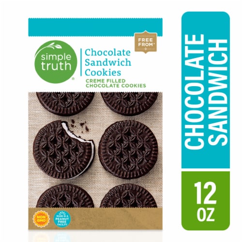 Simple Truth® Chocolate Sandwich Creme Cookies Perspective: front