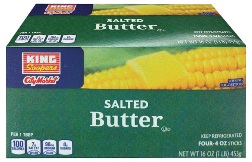 King Soopers City Market Salted Butter Perspective: front