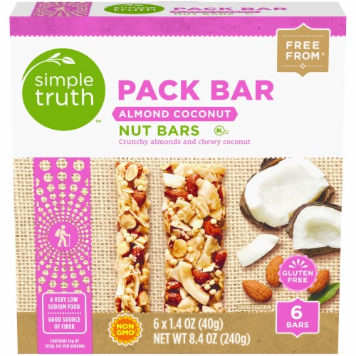 Simple Truth™ Almond Coconut Fruit and Nut Bars Perspective: front
