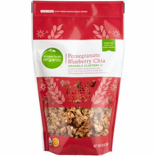 Simple Truth Organic® Pomegranate Blueberry Chia Granola Clusters Perspective: front