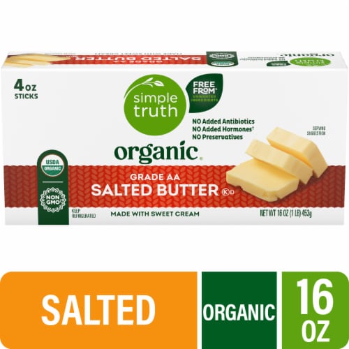 Simple Truth Organic™ Salted Butter Sticks Perspective: front