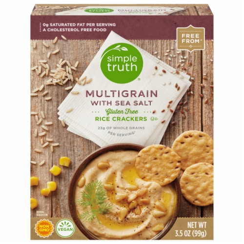 Simple Truth® Gluten Free Multigrain with Sea Salt Rice Crackers Perspective: front