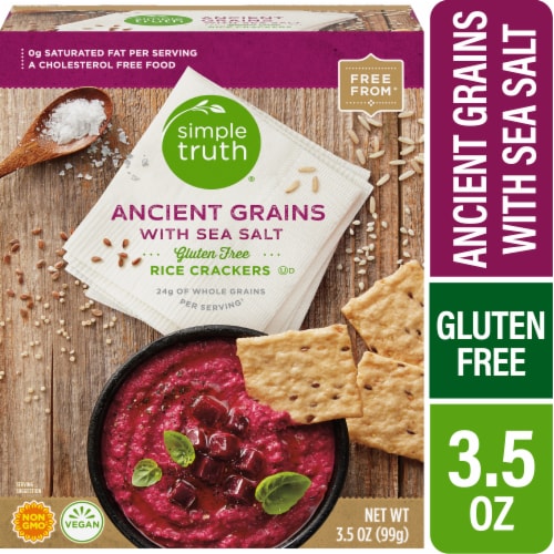 Simple Truth® 7 Ancient Grains with Sea Salt Rice Crackers Perspective: front