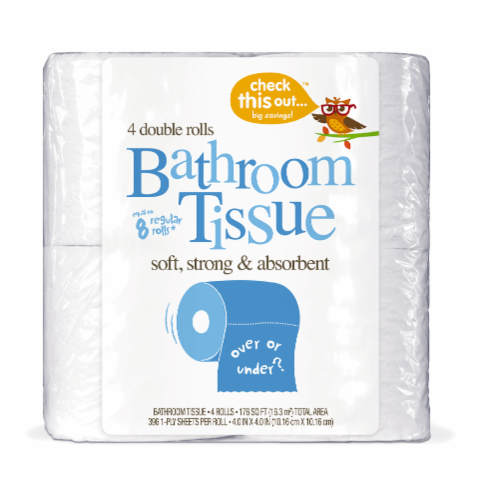 check this out...™ Double Roll Bath Tissue Perspective: front