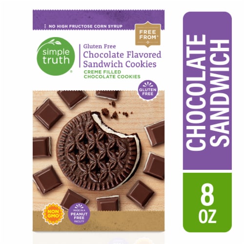 Simple Truth® Gluten Free Chocolate Sandwich Cookies Perspective: front