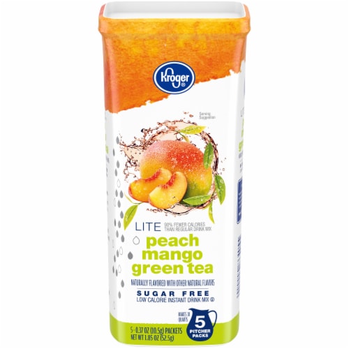 Kroger® Lite Peach Mango Green Tea Instant Drink Mix Packets, 5 ct