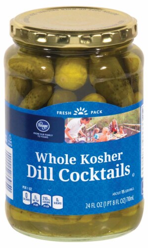 Kroger® Whole Kosher Dill Cocktail Pickles Perspective: front