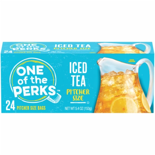 One of the Perks Pitcher Size Iced Tea Bags Perspective: front
