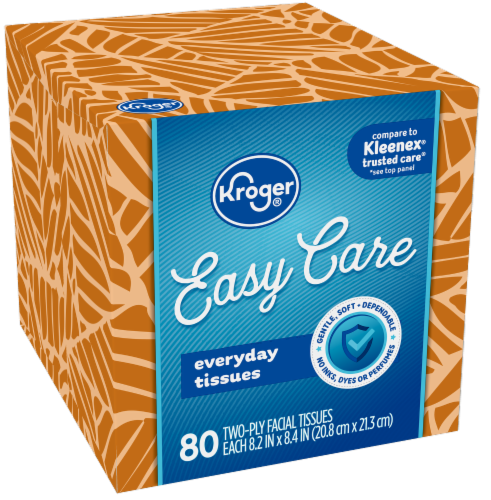 Kroger® White Unscented Facial Tissues Cube Perspective: front