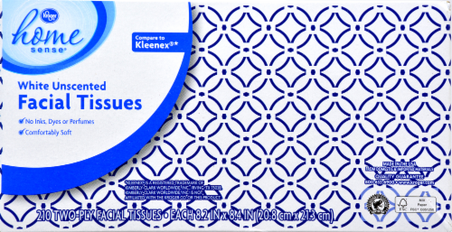 Kroger® White Unscented Facial Tissues Perspective: front