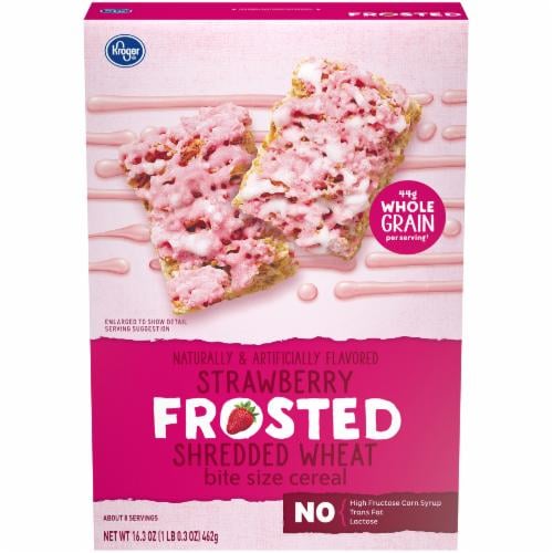 Kroger® Strawberry Frosted Shredded Wheat Perspective: front