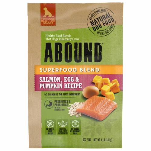 Abound® Superfood Blend Salmon Egg & Pumpkin Recipe Dry Dog Food Perspective: front
