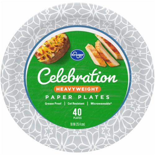 Kroger® Celebration Heavy Weight 10-Inch Paper Plates, 40 ct / 10