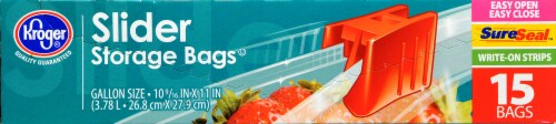 Kroger®  1-Gallon Slider Storage Bags Perspective: front