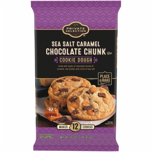Private Selection™ Sea Salt Caramel Chocolate Chunk Cookie Dough Perspective: front