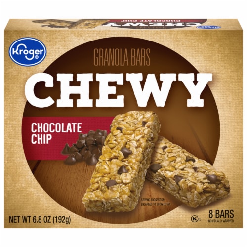 Kroger® Chewy Chocolate Chip Granola Bars Perspective: front