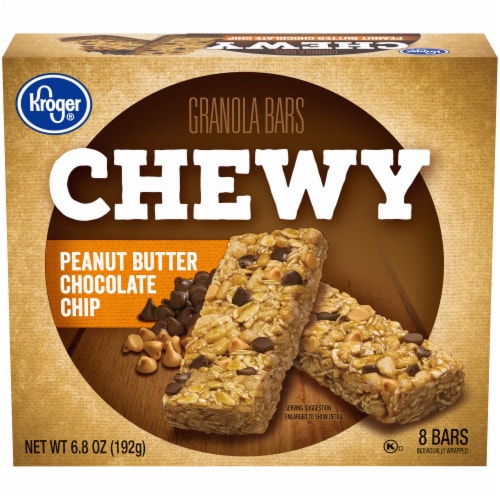 Kroger® Chewy Peanut Butter Chocolate Chip Granola Bars Perspective: front