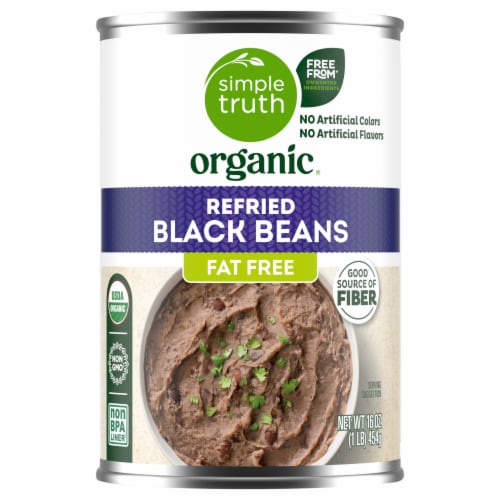 Simple Truth Organic® Fat Free Refried Black Beans Perspective: front