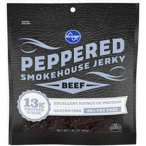 Kroger® Gluten Free Smokehouse Peppered Beef Jerky Perspective: front