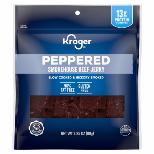 Kroger® Peppered Smokehouse Beef Jerky Perspective: front
