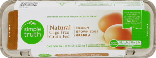 Simple Truth™ Natural Cage Free Medium Brown Eggs Perspective: front