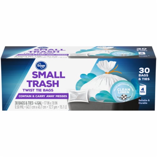 Kroger® Twist Tie Clean Linen Small Trash Bags Perspective: front