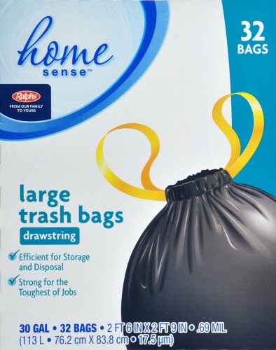 Ralphs Large Drawstring Trash Bags Perspective: front