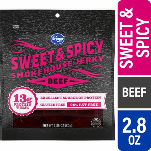 Kroger® Sweet & Spicy Beef Smokehouse Jerky Perspective: front