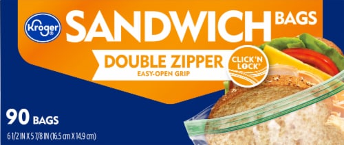 Meijer Double Zipper Sandwich Bags, 225 Count