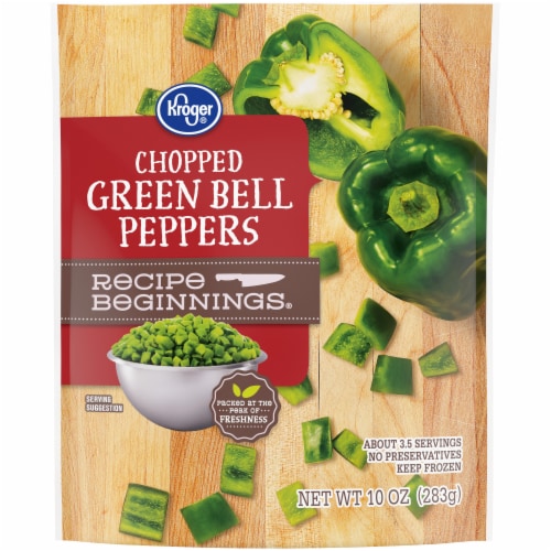 Kroger® Recipe Beginnings® Frozen Peppers Chopped Green Bell Pepper Perspective: front