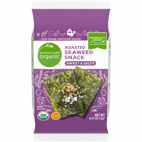 Simple Truth Organic® Sweet & Salty Roasted Seaweed Snack Perspective: front