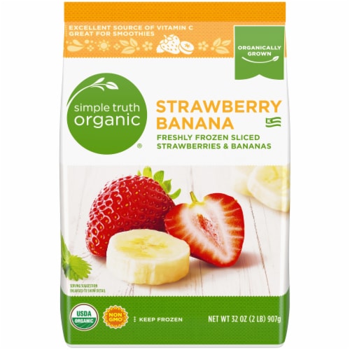 Simple Truth Organic® Frozen Sliced Strawberries & Bananas Perspective: front