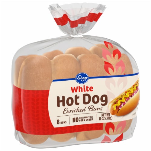 Kroger® White Hot Dog Buns Perspective: front