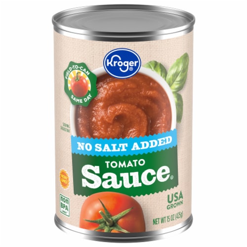 Kroger® No Salt Added Tomato Sauce Perspective: front