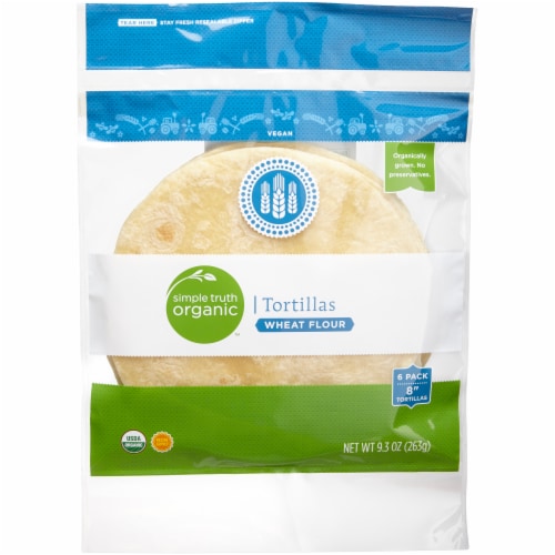 Simple Truth Organic™ Wheat Flour Tortillas 6 Count Perspective: front