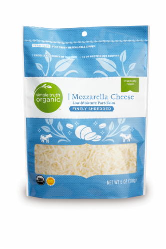 Simple Truth Organic™ Finely Shredded Mozzarella Cheese Perspective: front