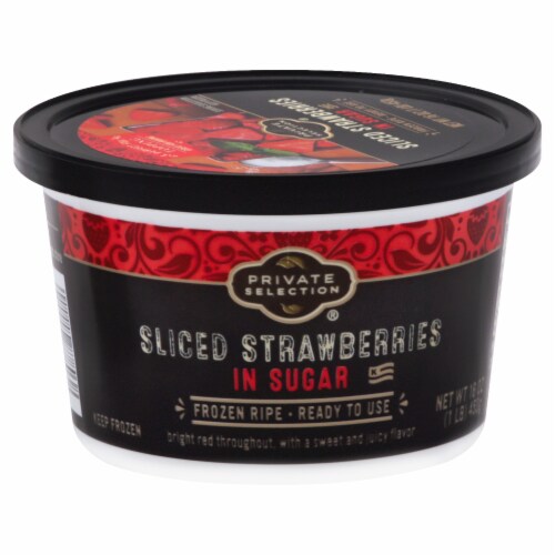 Private Selection® Sliced Strawberries in Sugar Frozen Fruit Perspective: front