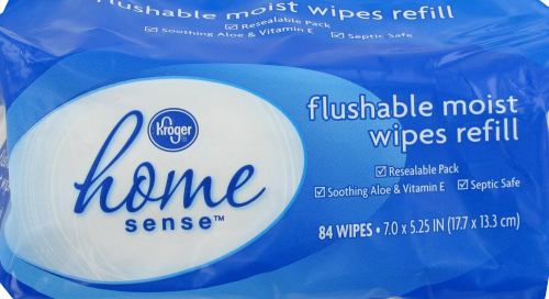 Kroger® Flushable Moist Wipes Refill Perspective: front