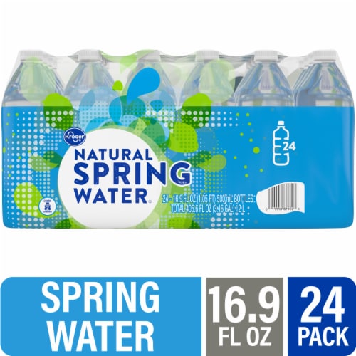 Kroger® Natural Spring Bottled Water Perspective: front