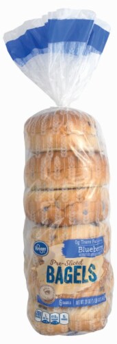 Kroger® Blueberry Bagels 6 Count Perspective: front