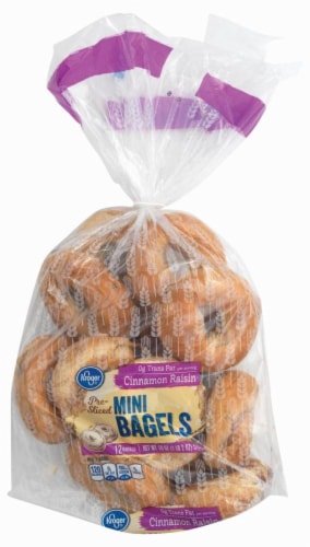 Kroger® Cinnamon Raisin Swirl Mini Bagels Perspective: front