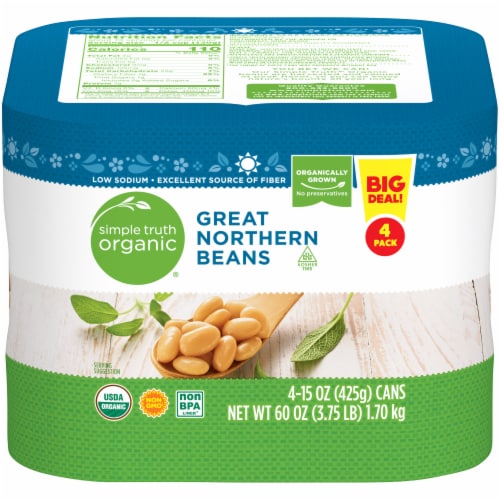 Simple Truth Organic® Great Northern Beans BIG Deal! Perspective: front