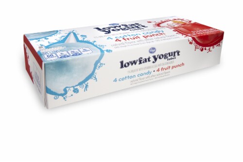 Kroger® Cotton Candy & Fruit Punch Lowfat Yogurt 8 Count Perspective: front