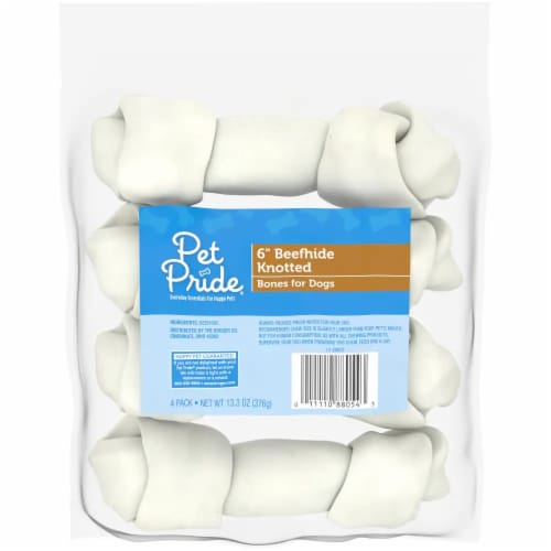 Pet Pride® Knotted Beefhide Bone Treats Perspective: front