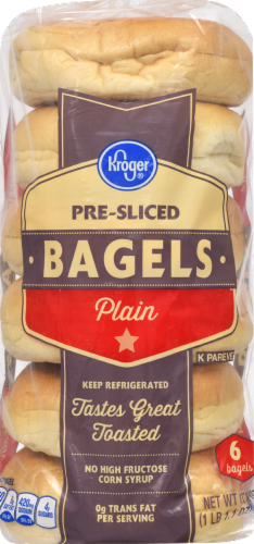 Kroger Plain Bagels Perspective: front