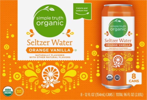 Simple Truth Organic Orange Vanilla Flavored Seltzer Water Cans