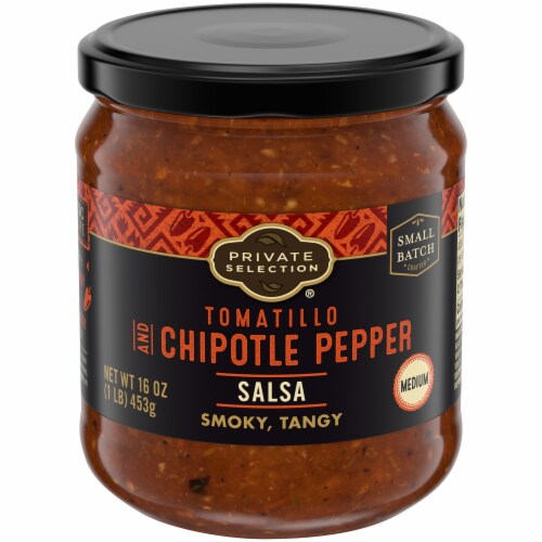 Private Selection® Medium Tomatillo & Chipotle Pepper Salsa Perspective: front
